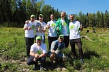 В рамках акции «Лес Победы» Андрей Иванов вместе со спортсменами Одинцовского района посадил деревья