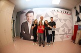 Трехкратный Олимпийский чемпион Александр Карелин посетил молодежный волонтерский штаб Андрея Воробьева в Одинцово