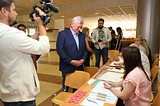 Ректор МГИМО Анатолий Торкунов посетил избирательный участок в Одинцовском кампусе института