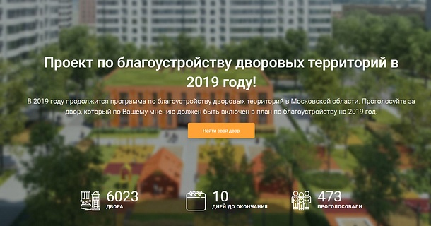 На портале «Добродел» стартовало голосование за включение дворовых территорий в программу комплексного благоустройства на 2019 год, Октябрь