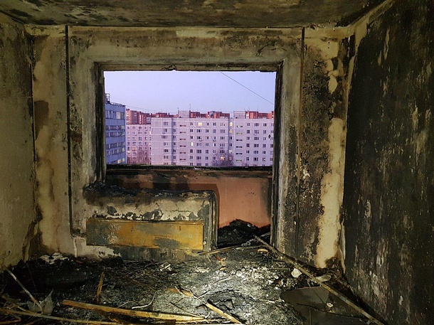 Пожар в квартире №66, жилого многоквартирного дома №14, по ул. М. Говорова, Ноябрь