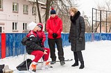 В Жаворонковском проверили качество ледового покрытия катков