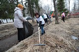 Военный городок Кубинка-1 стал центральной площадкой для проведения общерайонного субботника