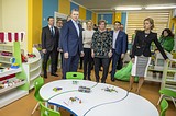 Лариса Лазутина и Андрей Иванов осмотрели новый садик на 400 мест в Горках-10
