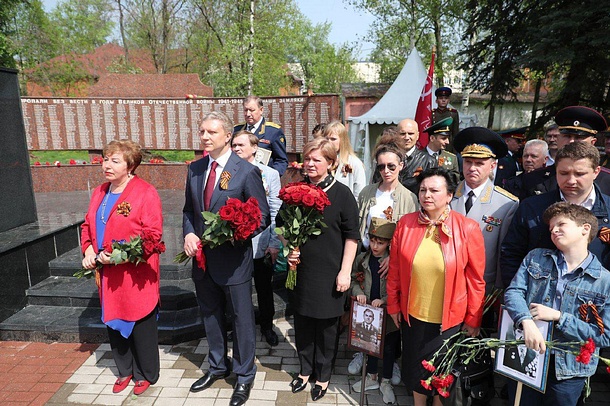 Андрей Иванов принял участие в возложении цветов к Вечному огню в Одинцово, Май