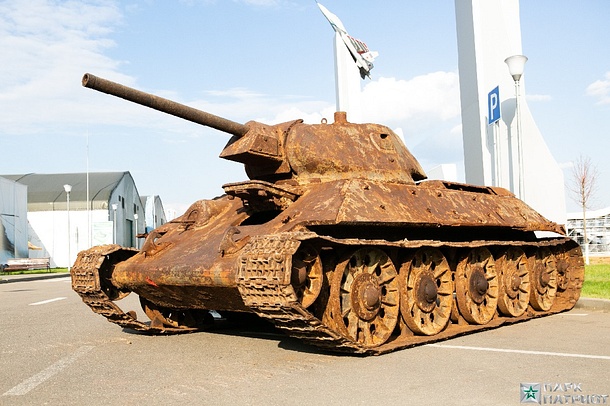 Танк T-34-76 в «боевом» состоянии пополнил экспозицию парка «Патриот», Май