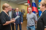 Лариса Лазутина приняла участие в торжественной церемонии вручения ключей воспитаннику Одинцовского детского дома