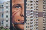 Самое большое в России граффити с Юрием Гагариным появилось в Одинцово