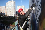 Андрей Иванов принял участие в создании одного из граффити фестиваля «Urban Morphogenesis»