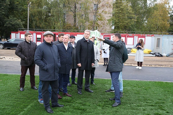 Андрей Иванов проверил ход реконструкции стадиона в 8 микрорайоне Одинцово, Сентябрь