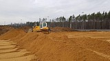 На новом выезде из Трехгорки приступили к установке опор путепровода