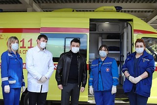 Андрей Воробьев побывал на Одинцовской подстанции Скорой помощи