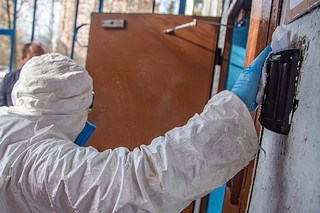 Сотрудники ГЖИ проверили качество дезинфекции и уборки подъездов в Одинцово