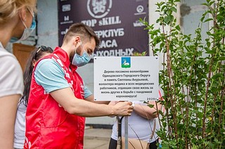В Одинцово высадили дерево в память о медицинских работникам, отдавших жизни в период пандемии