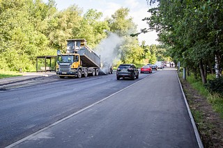 Около километра дороги отремонтировали на улице Ново-Спортивная в Одинцово