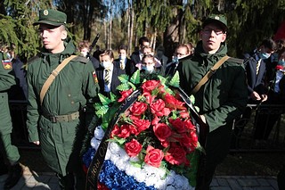 В Одинцовском округе состоялось торжественное перезахоронение бойцов Красной Армии