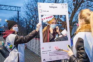 Одинцовские волонтёры продолжают проверку соблюдения гражданами масочного режима