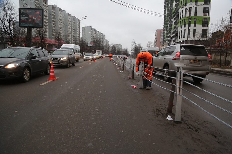 Тросы текст 3, На дорогах города Одинцово идёт установка тросовых ограждений