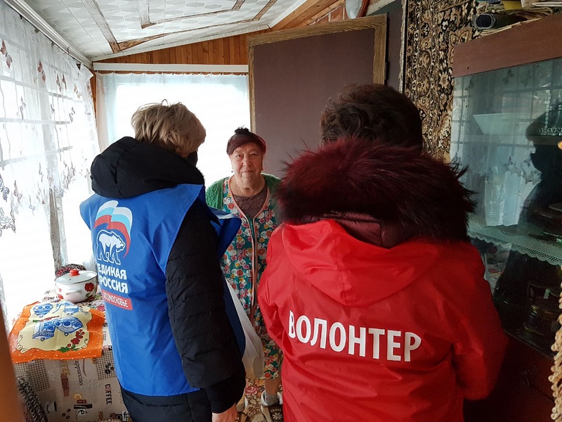 Волонтеры оказали адресную помощь одинокой жительнице деревни Назарьево Зинаиде Бащевой, Декабрь