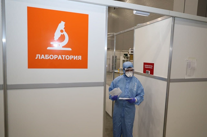 Андрей Иванов проверил работу временного инфекционного госпиталя в парке «Патриот», Декабрь