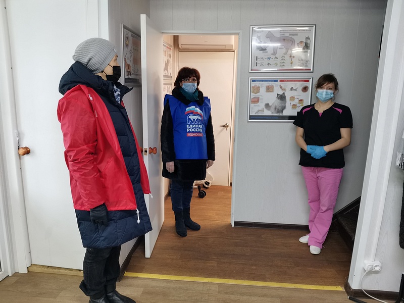 Волонтеры проверили соблюдение мер санитарной безопасности в ветеринарной клинике деревни Матвейково, Декабрь