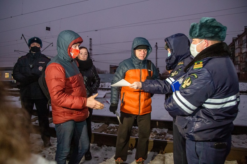 Очередной рейд по соблюдению правил безопасности на железной дороге прошёл в Голицыно, Декабрь