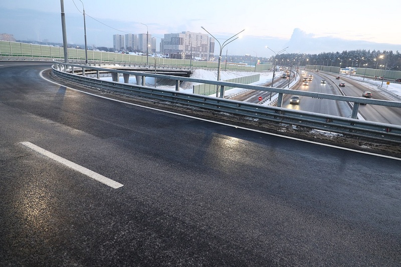 Новую развязку открыли на 25-м километре Минского шоссе в Одинцово, Январь