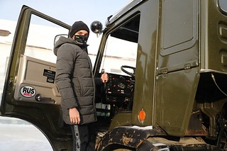 Практические занятия проходят на вездеходах КАМАЗ