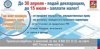 Плакат «Декларация и налог»