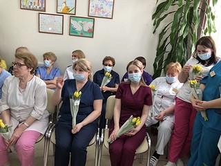 Работницы Одинцовской женской консультации и местной детской поликлиники