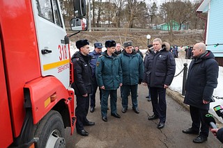 Глава муниципалитета посетил учения по ликвидации подтоплений в весенний период
