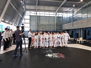 Участники открытого турнира по киокусинкай каратэ