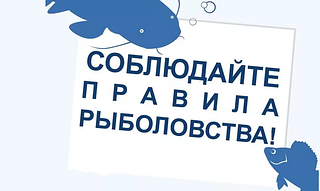 Баннер «Соблюдайте правила рыболовства!»