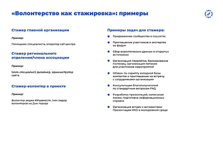 Презентация «Волонтёрство как стажировка» (часть 5)