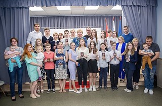 Юные жители Одинцовского округа, вручение паспортов