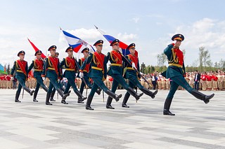 Слет военно-патриотический отрядов Подмосковья прошёл на Соборной площади Главного храма ВС