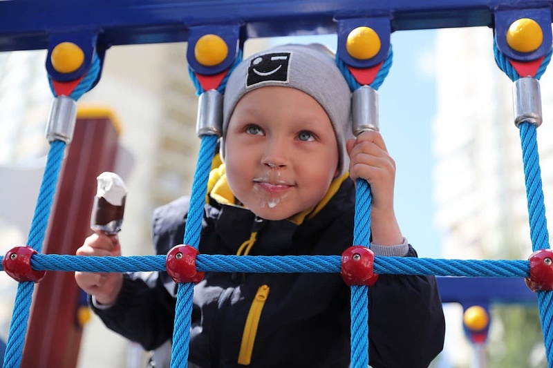 Ребенок, Новую площадку по губернаторской программе открыли в День Защиты детей в Трехгорке