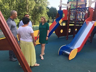 Новая детская площадка в микрорайоне Новая Трехгорка