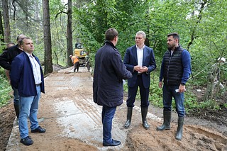 Ход работ по благоустройству проверил глава Одинцовского округа Андрей Иванов