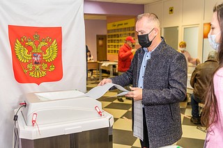 Герой России Александр Головашкин проголосовал на выборах в Одинцово