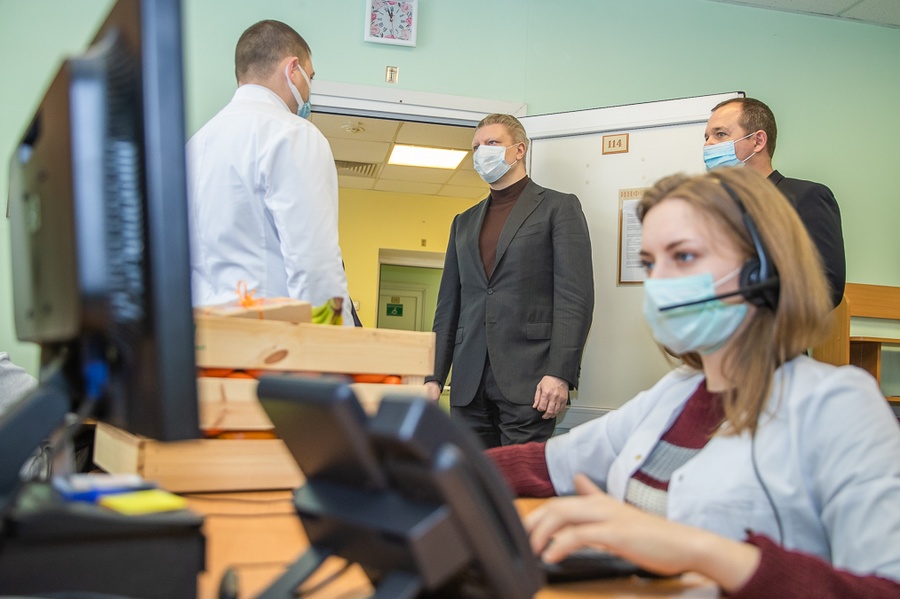 Глава Одинцовского округа на инспекции колл-центра Одинцовской областной больницы, Январь
