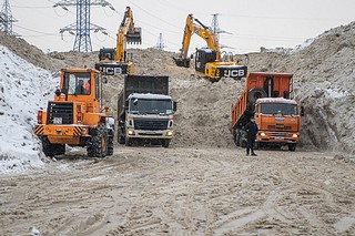 Пункт складирования снежных отходов в Одинцово, ул. Зеленая (снегосвалка)