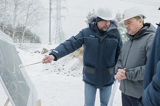 Губернатор Московской области Андрей Воробьев проверил ход строительства нового путепровода через Рублево-Успенское шоссе