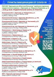 Перечень пунктов вакцинации