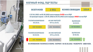 Коечный фонд, ПЦР тесты