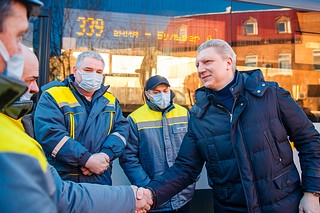 Глава Одинцовского городского округа Андрей Иванов проинспектировал работу подвижного состава муниципального автотранспортного предприятия № 6 АО «Мострансавто»