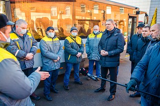 Глава муниципалитета пообщался с водителями автобусов