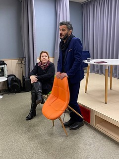 Актриса кино Елена Фокина и режиссер Вусал Мехралиев