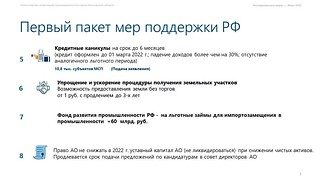 Подробная презентация обо всех мерах федеральной поддержки бизнесу, часть 3