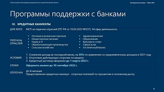 Подробная презентация обо всех мерах федеральной поддержки бизнесу, часть 8